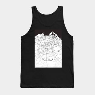 Edinburgh Scotland City Map Tank Top